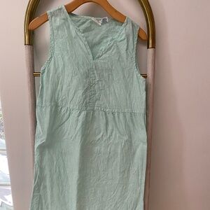 Sigrid Olsen 100% Linen Mint Summer Sleeveless Dress Size S